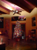 The living room at Christmas